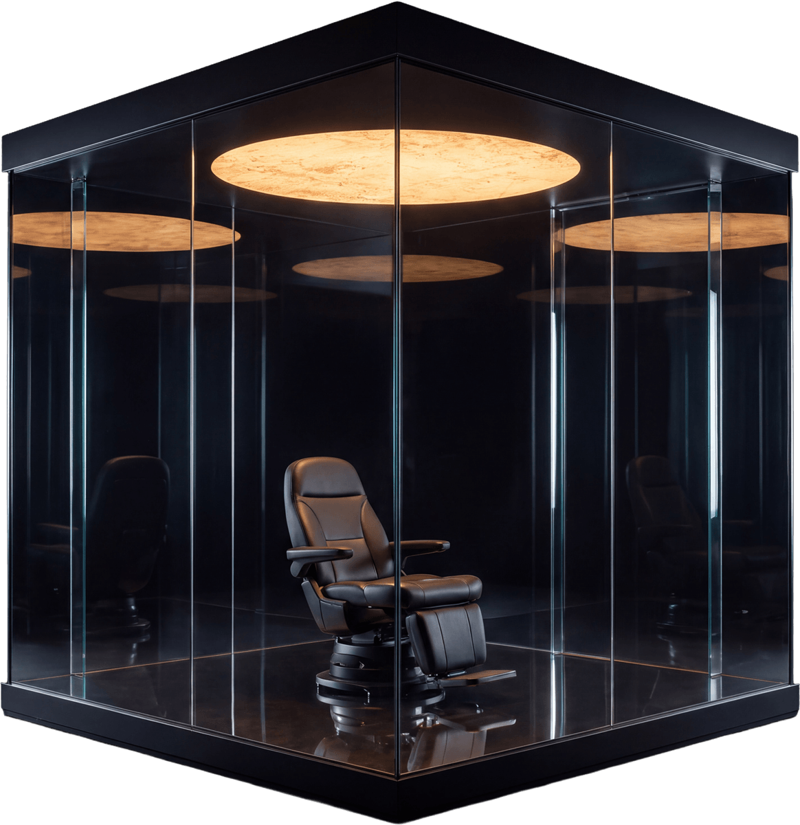 iQube Regenerationskabine mit Sitz und Lichtdecke